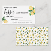 Lemons hoeveel Kisses Vrijgezellenfeest Game-kaart Plaatskaartje (Voorkant / Achterkant)