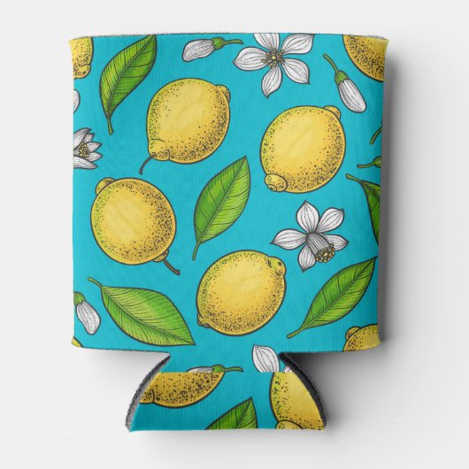 Lemons in blauw blikjeskoeler (Voorkant)