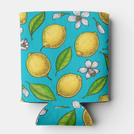 Lemons in blauw blikjeskoeler (Achterkant)