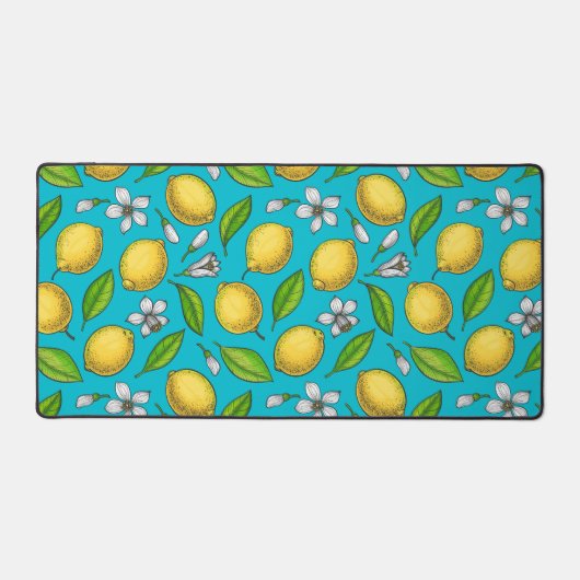 Lemons in blauw bureaumat (Voorkant)