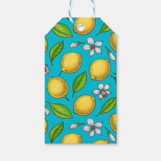 Lemons in blauw cadeaulabel (Voorkant)