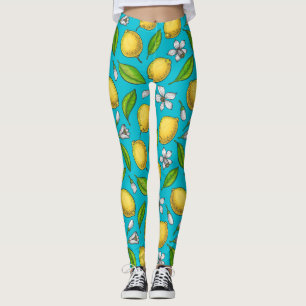 Lemons in blauw leggings