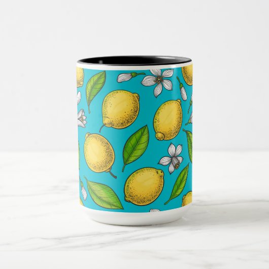 Lemons in blauw mok (Midden)