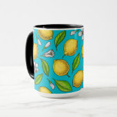 Lemons in blauw mok (Voorkant links)