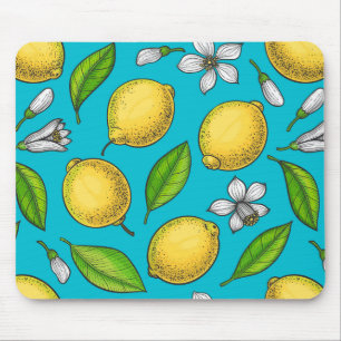 Lemons in blauw muismat