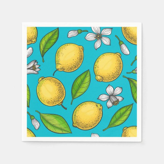 Lemons in blauw servet (Voorkant)