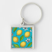 Lemons in blauw sleutelhanger (Voorkant)