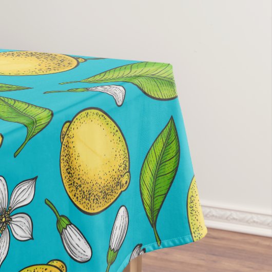Lemons in blauw tafelkleed (Voorbeeld)