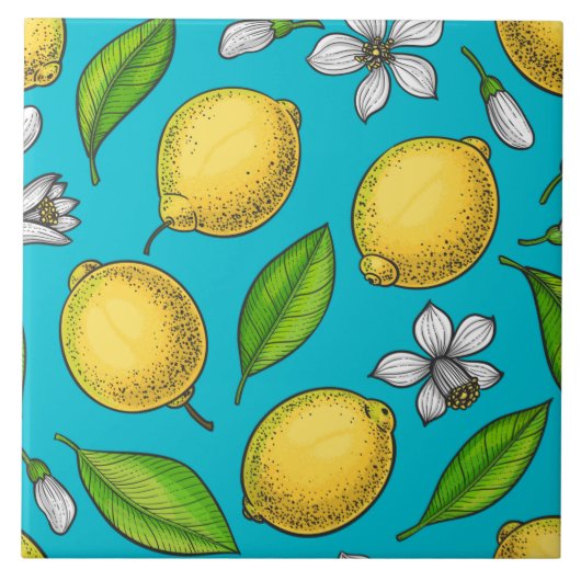 Lemons in blauw tegeltje (Voorkant)