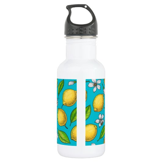 Lemons in blauw waterfles (Achterkant)