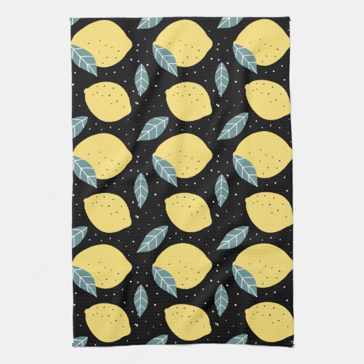 Lemons in het keukenpatroon theedoek (Verticaal)