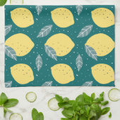 Lemons in het keukenpatroon theedoek (Gevouwen)