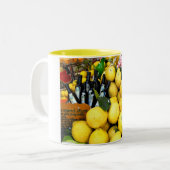 Lemons in Limone bij het Gardameer Tweekleurige Koffiemok (Voorkant links)