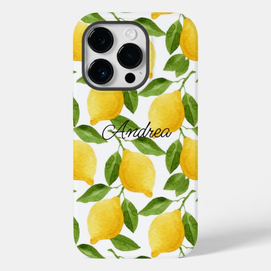 Lemons iPhone-case monogrammed Case-Mate iPhone Case (Achterkant)