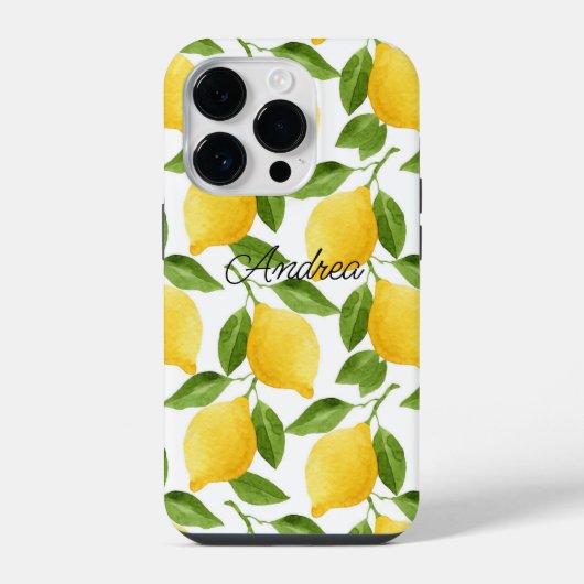 Lemons iPhone-case monogrammed iPhone Hoesje (Achterkant)