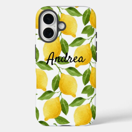 Lemons iPhone hoesje met monogram (Achterkant)