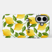 Lemons iPhone hoesje met monogram (Achterkant (horizontaal))