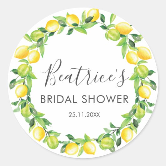 Lemons krans Vrijgezellenfeest dank u voor Ronde Sticker (Voorkant)