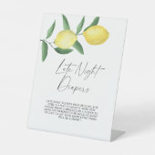 Lemons - Late nacht luiers spel Reclamebord Met Voetstuk (Voorkant)