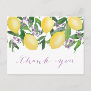 Lemons Lavendel Vrijgezellenfeest Dank u Briefkaart