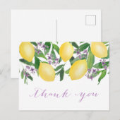 Lemons Lavendel Vrijgezellenfeest Dank u Briefkaart (Voorkant / Achterkant)