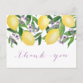 Lemons Lavendel Vrijgezellenfeest Dank u Briefkaart (Voorkant)