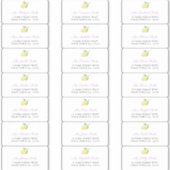 Lemons Lavender Charcoal Guest Envelope Adres Sticker (Voorkant)