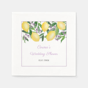 Lemons Lavender Paars Vrijgezellenfeest Servet