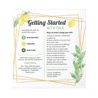 Lemons & Leaders Essential Oils Start Guide Notitieblok
