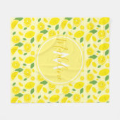 Lemons Leaf Pattern Name Initiaal | Fleece Blanket (Voorkant (Horizontaal))