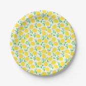 Lemons Leaf Pattern Papieren Bordje (Voorkant)