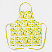 Lemons lederen glanzend groen fruitpatroon schort (Voorkant)