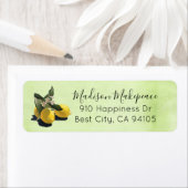 Lemons Lemon Blossom Green Parchment Personalized Etiket (Insitu)
