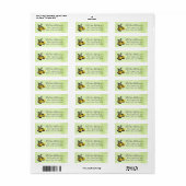Lemons Lemon Blossom Green Parchment Personalized Etiket (Full Sheet)