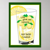 Lemons Lemonade Funny Lucky Poster 20 x 28 (Voorkant)