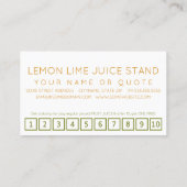 LEMONS LIMES customer loyalty punch card (Achterkant)