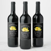 Lemons Limoncello Bedankt Black Fleslabels Wijn Etiket (Flessen)