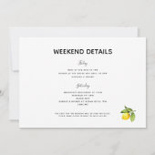 Lemons Main Squeeze Bachelorette Routebeschrijving Kaart (Achterkant)