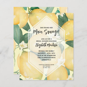 Lemons Main Squeeze Bridal Shower Invitations