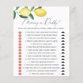 Lemons - mama of papa baby shower spel