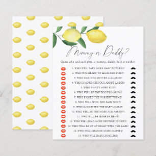Lemons - mama of papa baby shower spel