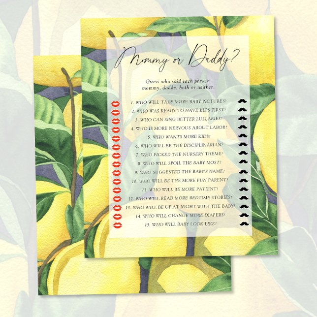 Lemons - mama of papa baby shower spel (Creator heeft geüpload)