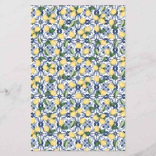 Lemons Mediterraan Vrijgezellenfeest Bingo Spel Ka Flyer (Achterkant)