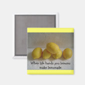 Lemons met 'life'-gezegde magneet (Voorkant / Achterkant)