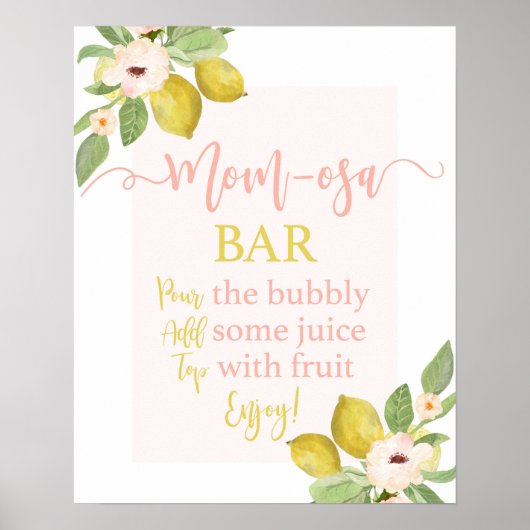 Lemons Momosa-teken Poster (Voorkant)