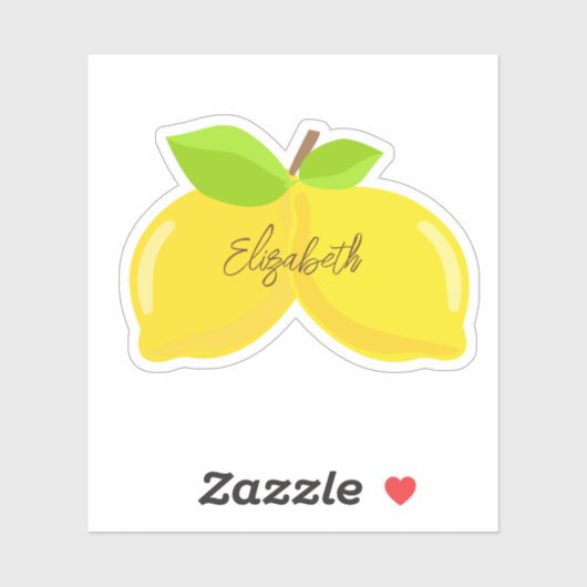 Lemons Naam in Cursief Sticker (Vel)