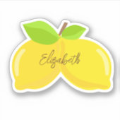 Lemons Naam in Cursief Sticker (Voorkant)