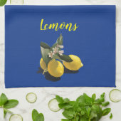 Lemons Navy Blue Kitchen Towel Theedoek (Gevouwen)