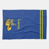 Lemons Navy Blue Kitchen Towel Theedoek (Horizontaal)