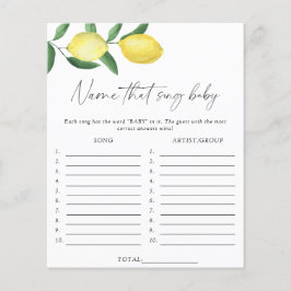 Lemons - Noem dat nummer baby shower spel